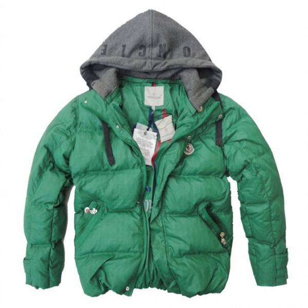 Moncler Mock Collar Zipper Slash e tasche Uomo Verdi Giacche uscita